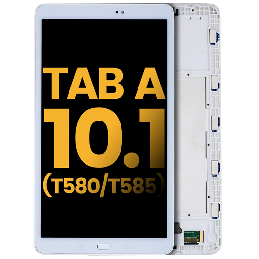 LCD Assembly With Frame For Samsung Tab A (10.1" / 2016) (T580 / T585) (Refurbished) (White) - Samsung Galaxy Tab A 10.1" (2016) Replacement Parts - SKU 107081016603 - product image 1
