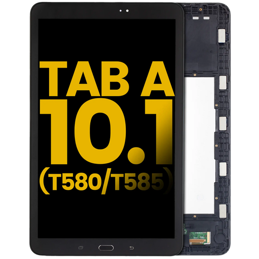 LCD Assembly With Frame For Samsung Tab A (10.1" / 2016) (T580 / T585) (Refurbished) (Black) - Samsung Galaxy Tab A 10.1" (2016) Replacement Parts - SKU 107081016602 - product image 1