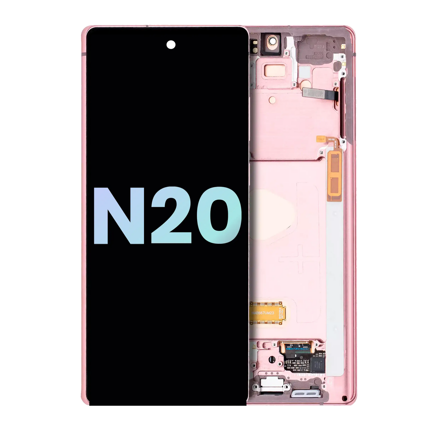 OLED Assembly With Frame For Samsung Galaxy Note 20 5G (Service Pack) (Mystic Bronze)