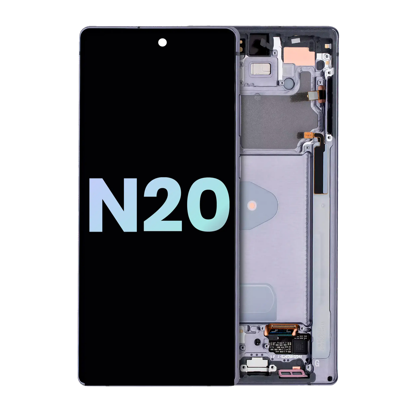 OLED Assembly With Frame For Samsung Galaxy Note 20 5G (Service Pack) (Mystic Gray)