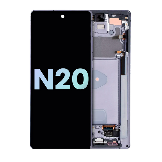 OLED Assembly With Frame For Samsung Galaxy Note 20 5G (Service Pack) (Mystic Gray)