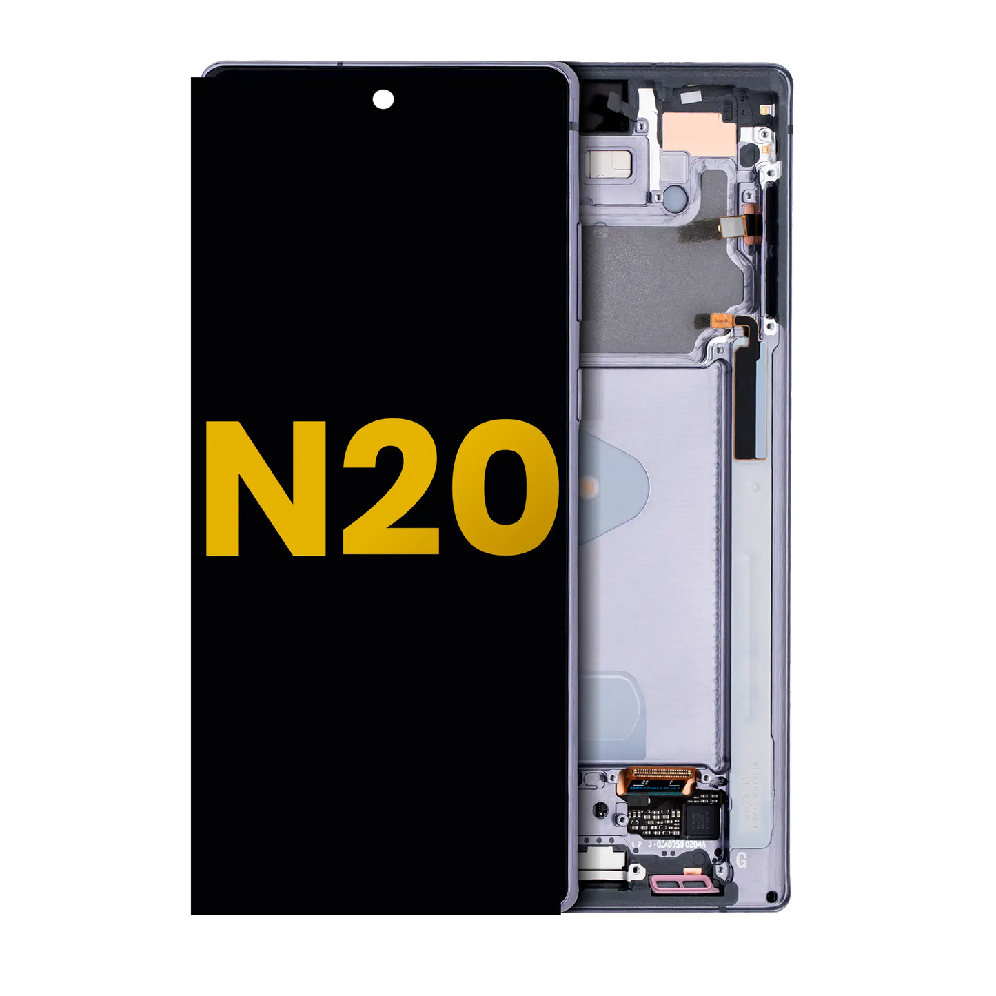 OLED Assembly With Frame For Samsung Galaxy Note 20 5G (Refurbished) (Mystic Gray)