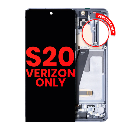 OLED Assembly With Frame For Samsung Galaxy S20 5G (Verizon 5G UW Frame Only) (Aftermarket Plus) (Cosmic Gray)