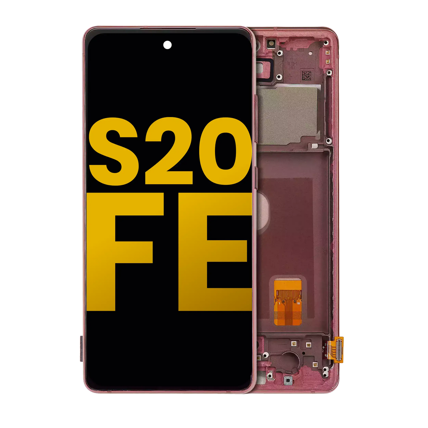 OLED Assembly With Frame For Samsung Galaxy S20 FE 4G / 5G (Refurbished) (Cloud Red)