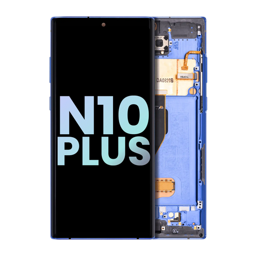 OLED Assembly With Frame For Samsung Galaxy Note 10 Plus / 5G (Service Pack) (Aura Blue)