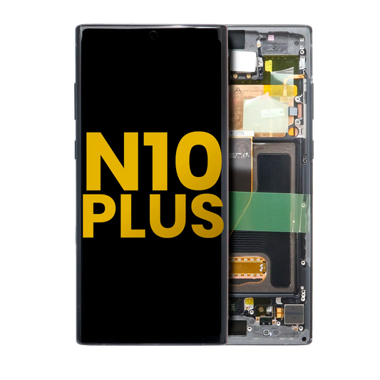 OLED Assembly With Frame For Samsung Galaxy Note 10 Plus / 5G (Refurbished) (Aura Black)