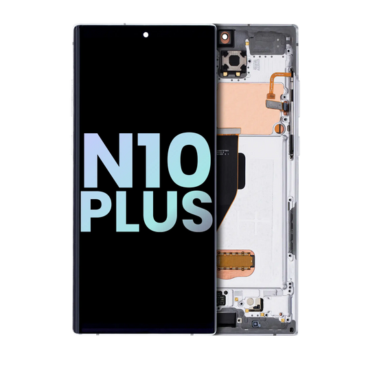 OLED Assembly With Frame For Samsung Galaxy Note 10 Plus / 5G (Service Pack) (Aura White)