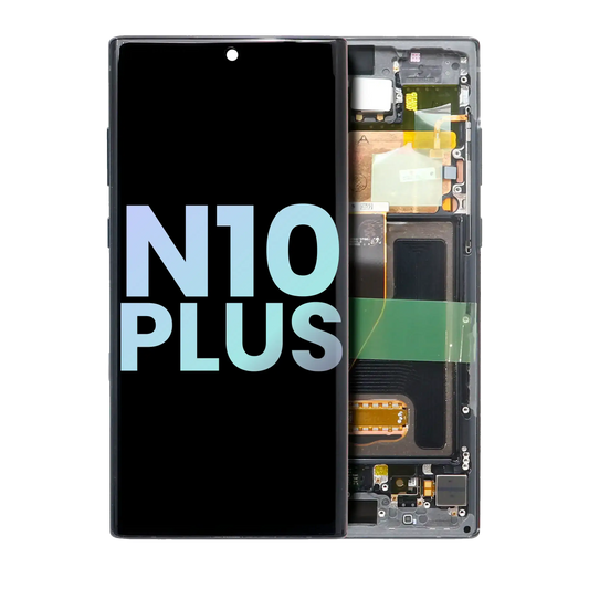 OLED Assembly With Frame For Samsung Galaxy Note 10 Plus / 5G (Service Pack) (Aura Black)