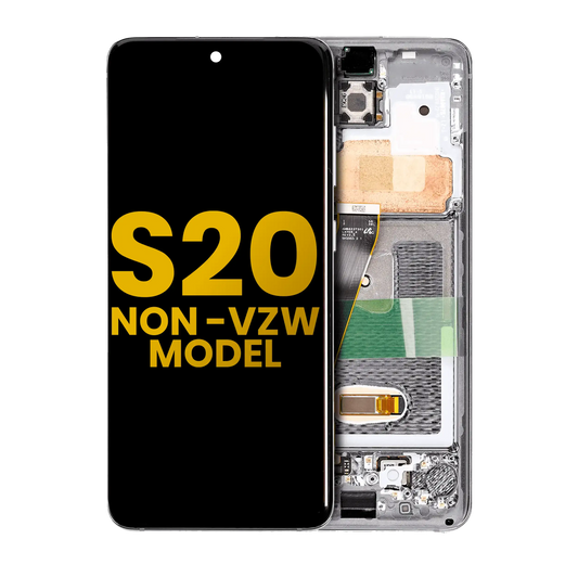 OLED Assembly With Frame For Samsung Galaxy S20 5G (Non-Verizon 5G UW Frame) (Refurbished) (Cosmic Black)