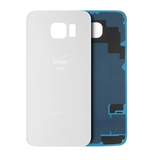 Back Cover Glass For Samsung Galaxy S6 (Verizon 4G) (Service Pack) (White)