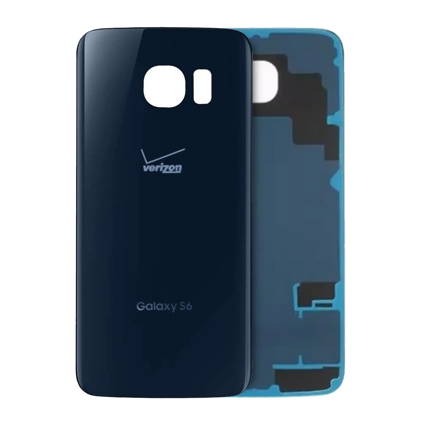 Back Cover Glass For Samsung Galaxy S6 (Verizon Logo) (Service Pack) (Black Sapphire)