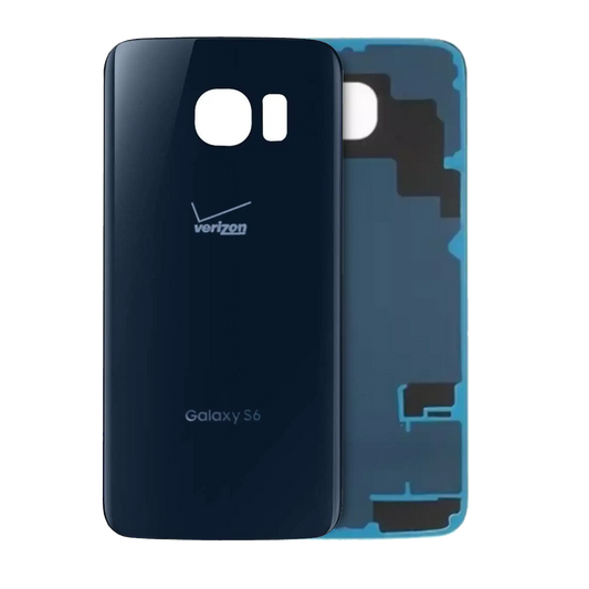 Back Cover Glass For Samsung Galaxy S6 (Verizon Logo) (Service Pack) (Black Sapphire)