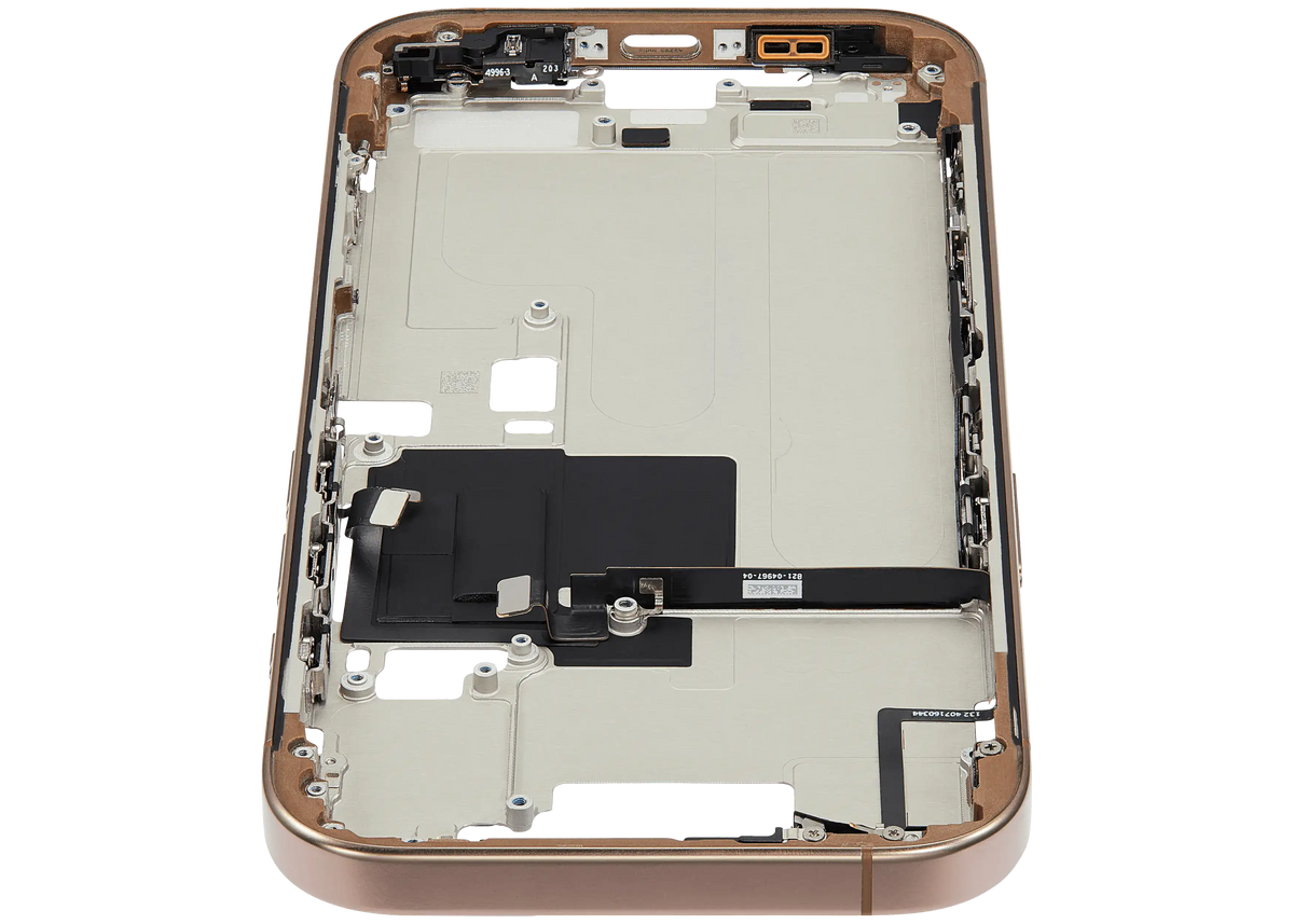 Mid-Frame Housing W/ Small Parts For iPhone 16 Pro (EU / Global Version) (Used OEM Pull: Grade A) (Desert Titanium) — product photo 4