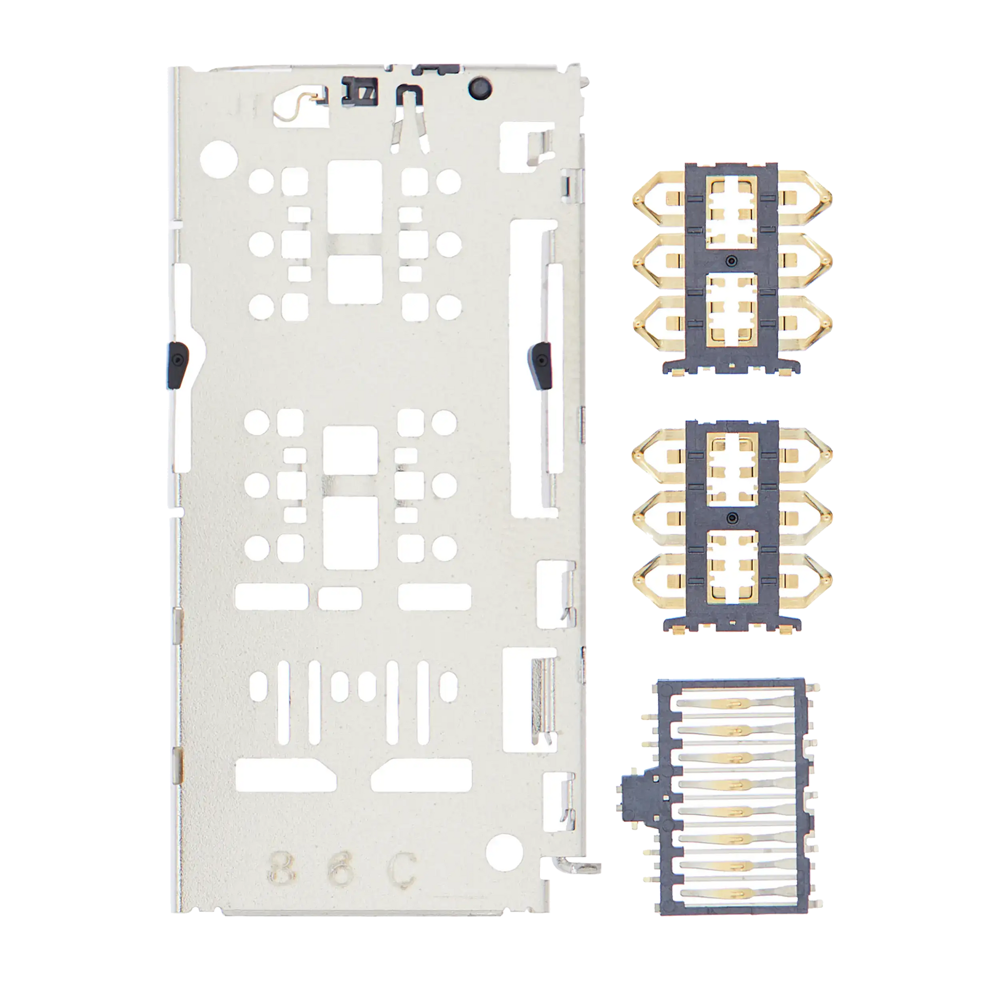 Sim Card Reader For Motorola Moto G8 Power Lite (XT2055 / 2020) / Moto E6S (XT2053-1 / 2020) (4 Piece Set) replacement part for compatible Motorola phone, SKU 107082082331, product image 1