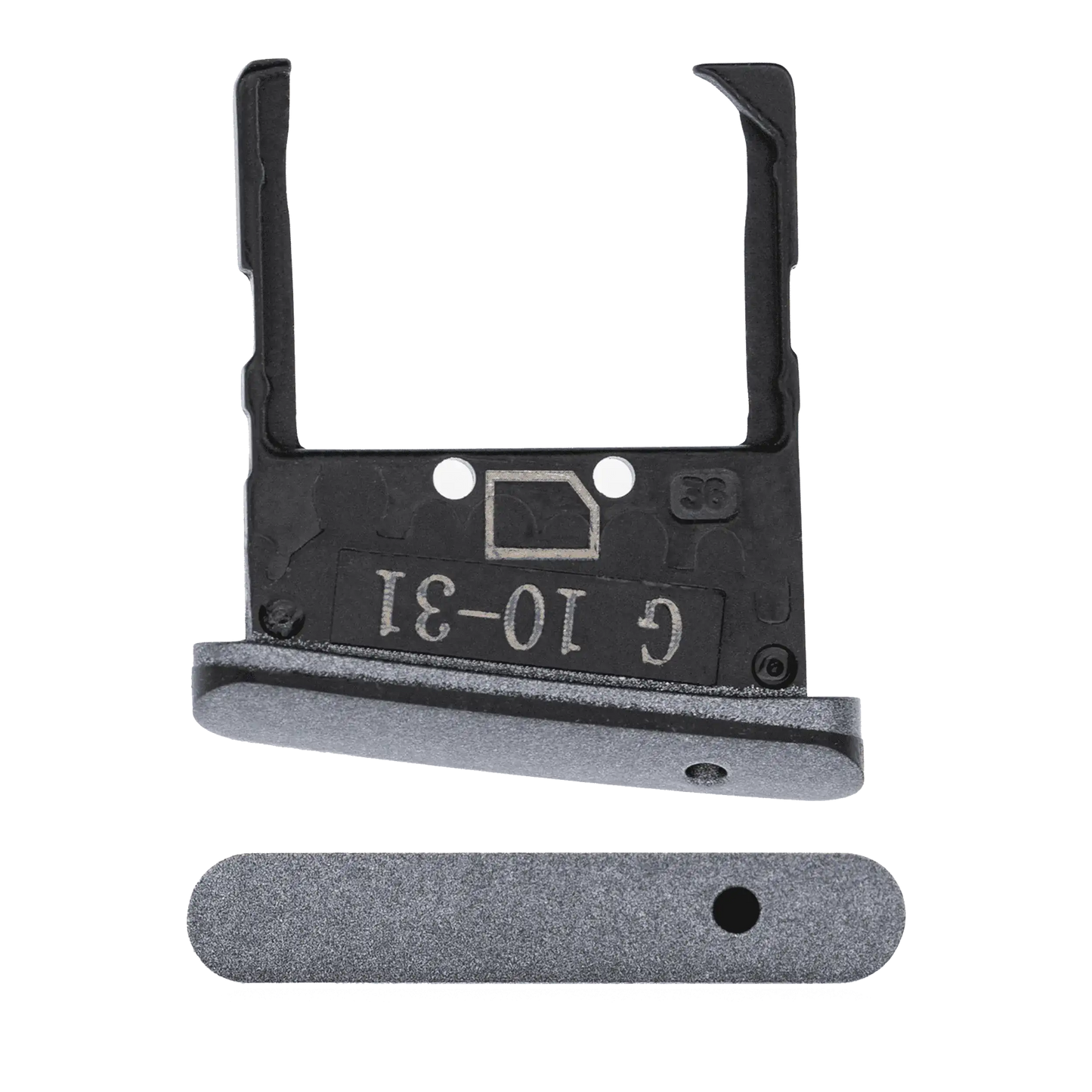 Single Sim Card Tray For Motorola Razr 5G (XT2071 / 2020) (Polished Graphite) - Motorola replacement part image 1