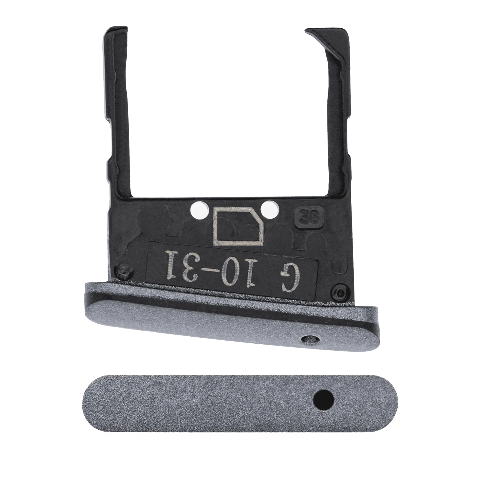Single Sim Card Tray For Motorola Razr 5G (XT2071 / 2020) (Polished Graphite) - Motorola replacement part image 1