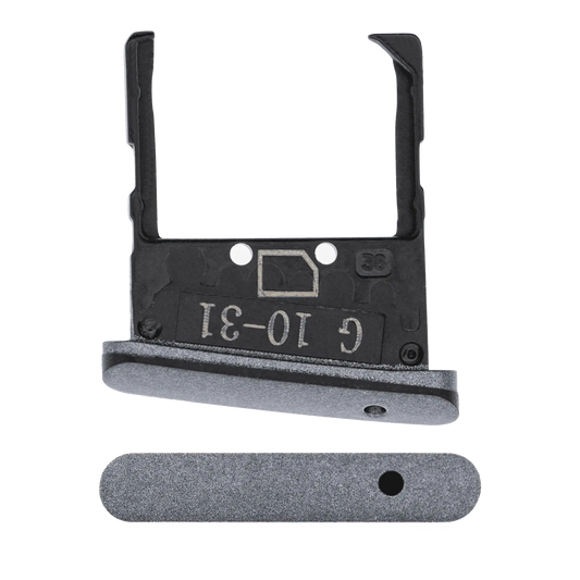 Single Sim Card Tray For Motorola Razr 5G (XT2071 / 2020) (Polished Graphite) - Motorola replacement part image 1