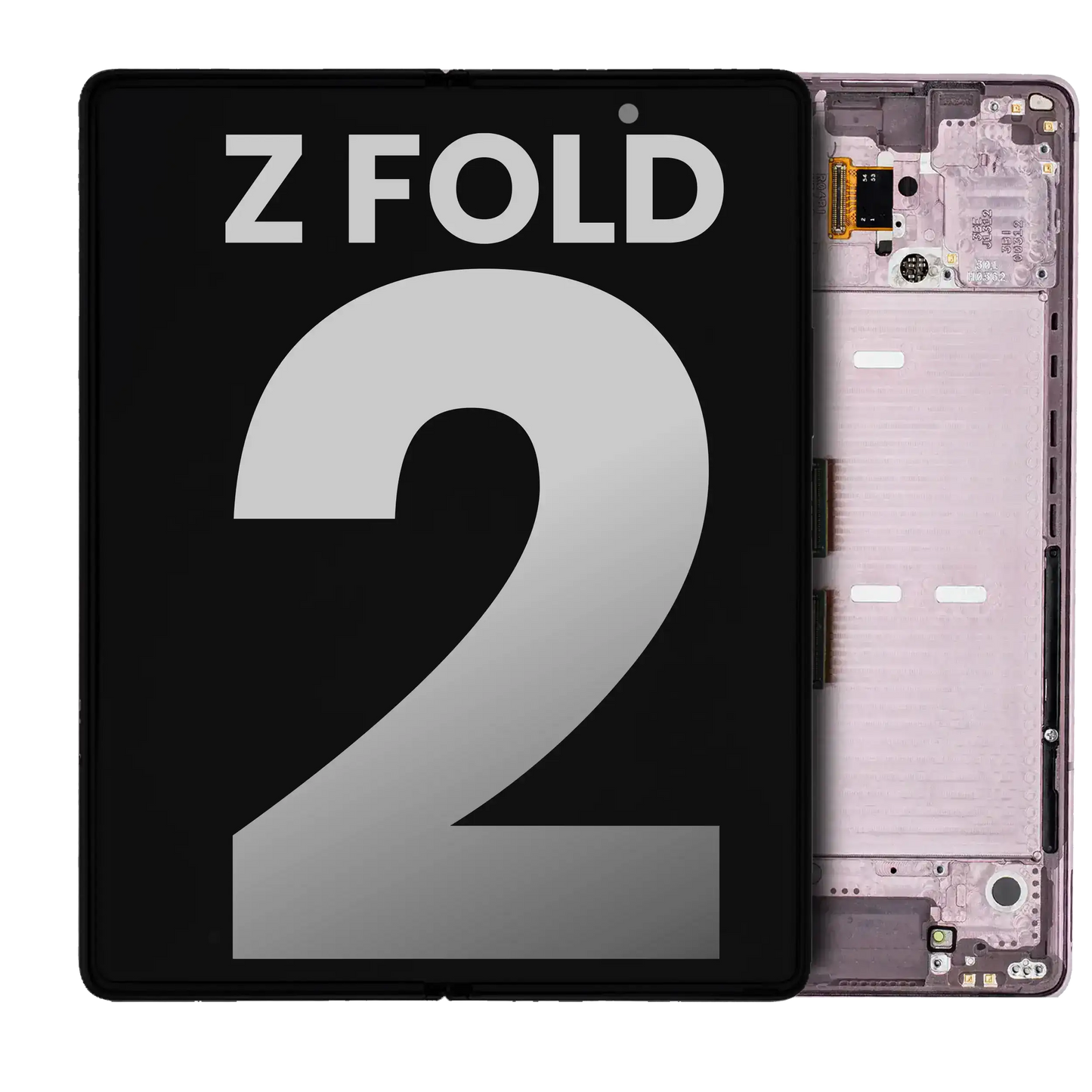 Inner OLED Assembly With Frame For Samsung Galaxy Z Fold 2 5G (Used OEM Pull: Grade B/C) (US & International) (Mystic Bronze) OEM quality view