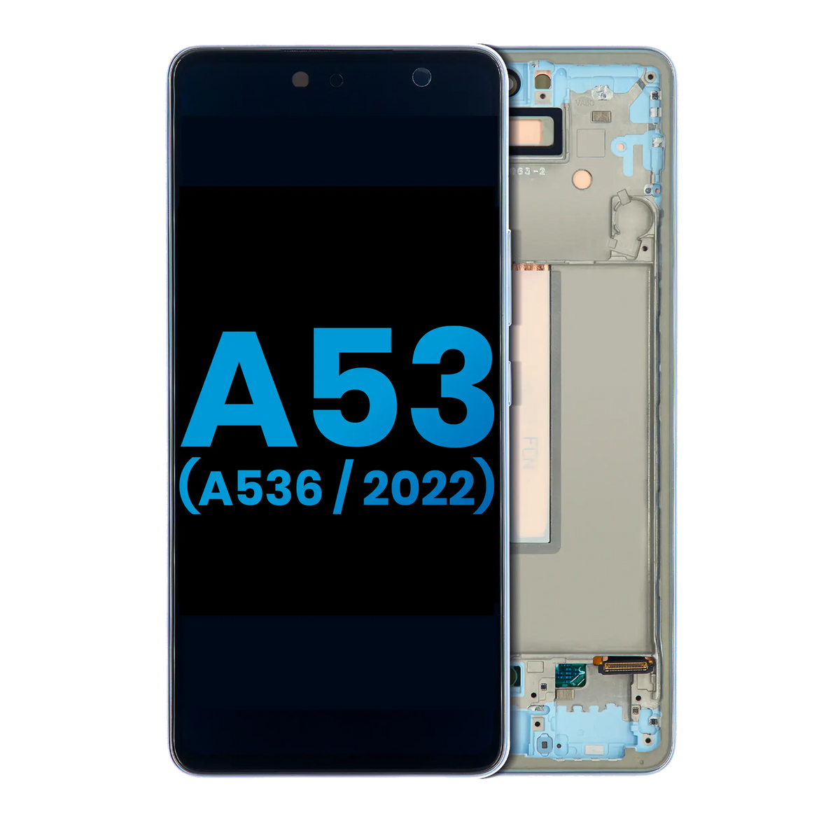 LCD Assembly With Frame For Samsung Galaxy A53 5G (A536 / 2022) (Without Finger Print Sensor) (Aftermarket: Incell) (Blue) - product image 1