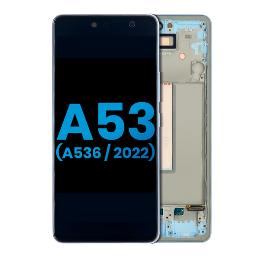 LCD Assembly With Frame For Samsung Galaxy A53 5G (A536 / 2022) (Without Finger Print Sensor) (Aftermarket: Incell) (Blue) - product image 1