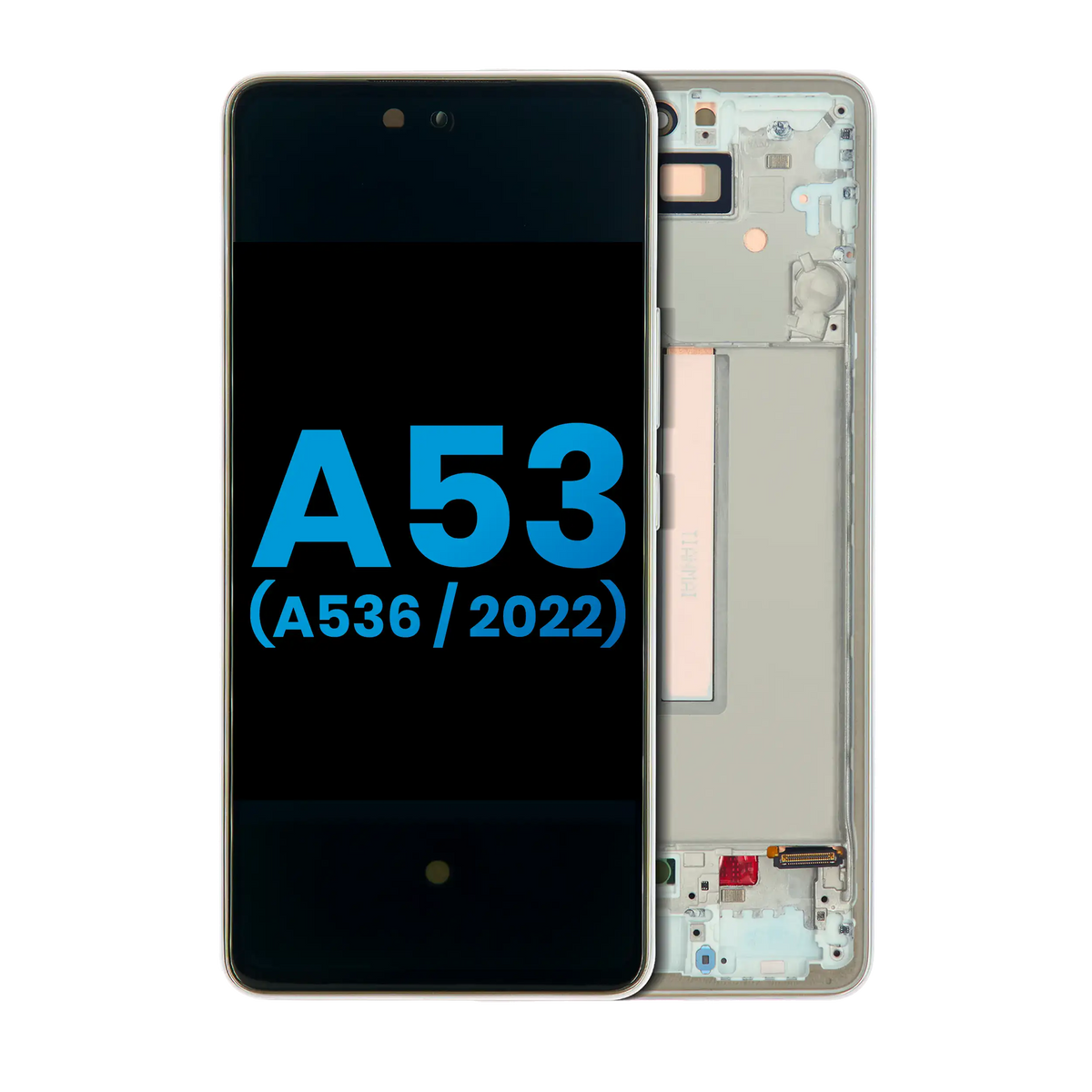 LCD Assembly With Frame For Samsung Galaxy A53 5G (A536 / 2022) (Without Finger Print Sensor) (Aftermarket: Incell) (White) - product image 1