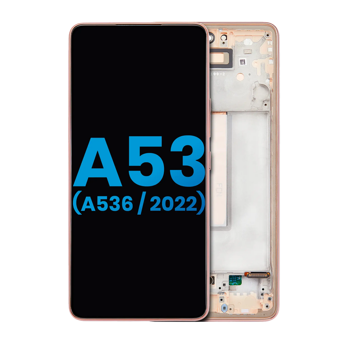 LCD Assembly With Frame For Samsung Galaxy A53 5G (A536 / 2022) (Without Finger Print Sensor) (Aftermarket: Incell) (Peach) - product image 1