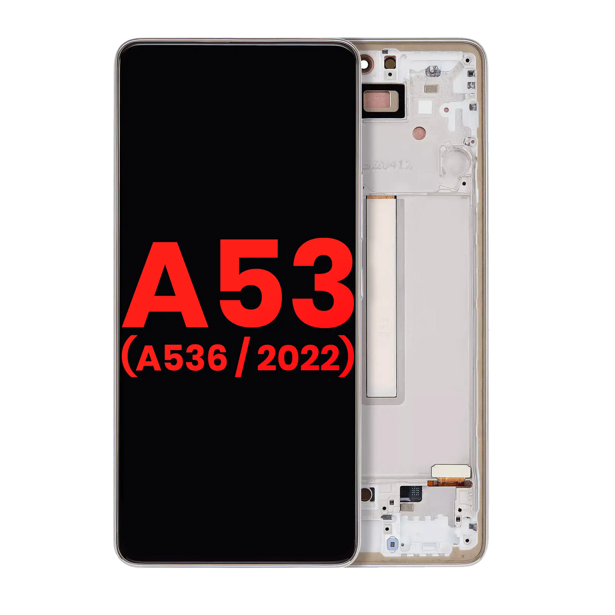 OLED Assembly With Frame For Samsung Galaxy A53 5G (A536 / 2022) (6.46") (Aftermarket Plus) (White) - product image 1