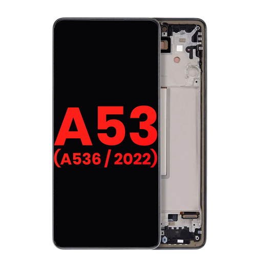 OLED Assembly With Frame For Samsung Galaxy A53 5G (A536 / 2022) (6.46") (Aftermarket Plus) (Black) - product image 1