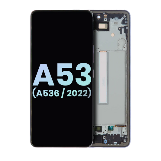 OLED Assembly With Frame For Samsung Galaxy A53 5G (A536 / 2022) (Service Pack) (Black) - product image 1