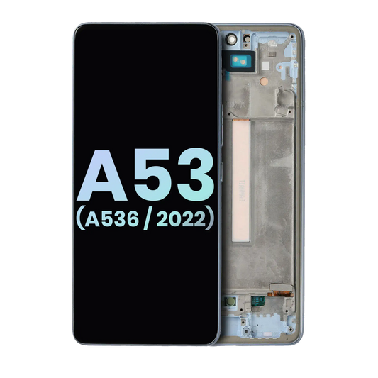 OLED Assembly With Frame For Samsung Galaxy A53 5G (A536 / 2022) (Service Pack) (Blue) - product image 1