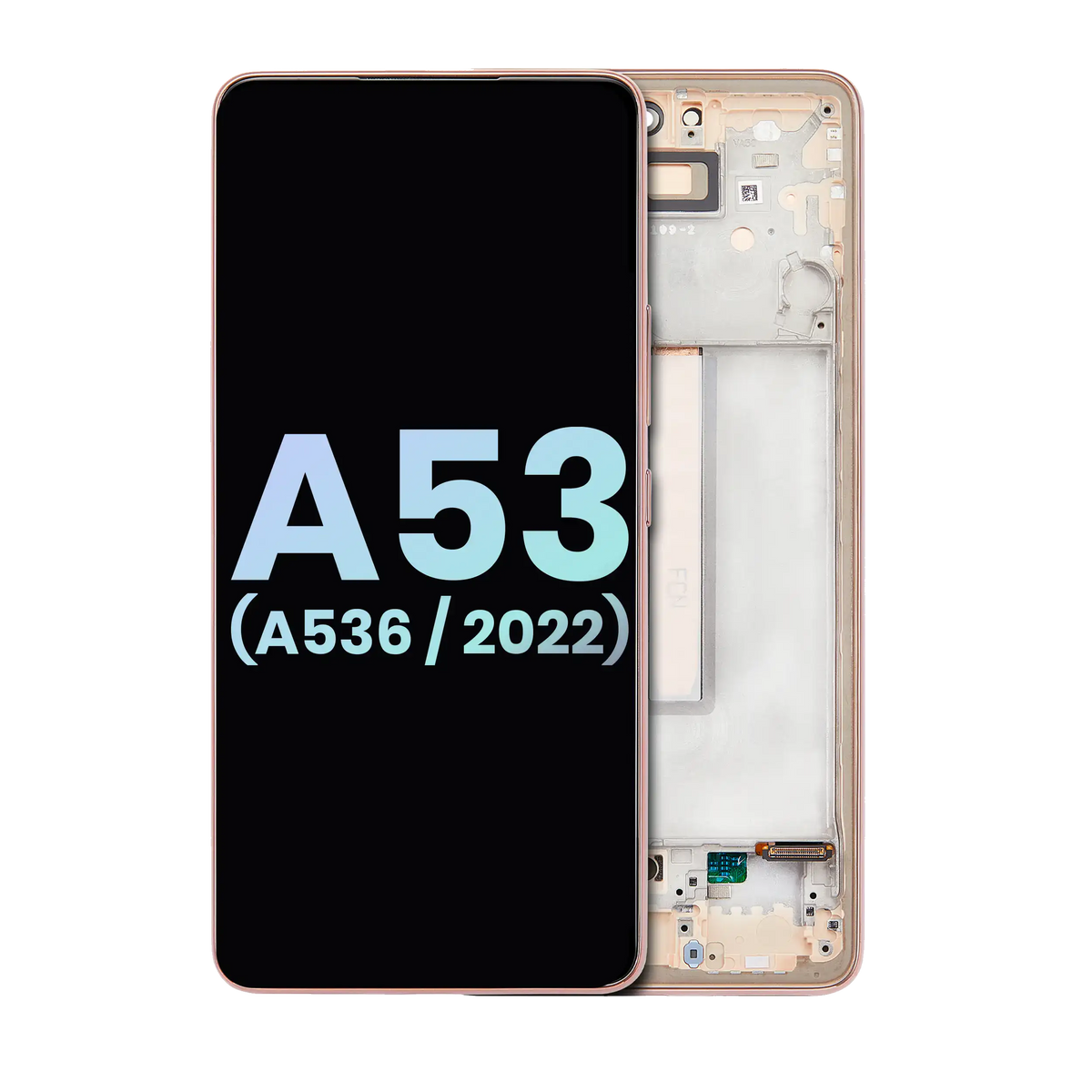 OLED Assembly With Frame For Samsung Galaxy A53 5G (A536 / 2022) (Service Pack) (Peach) - product image 1
