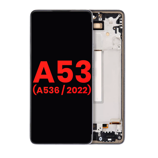 OLED Assembly With Frame For Samsung Galaxy A53 5G (A536 / 2022) (6.36") (Aftermarket Plus) (Black) - product image 1