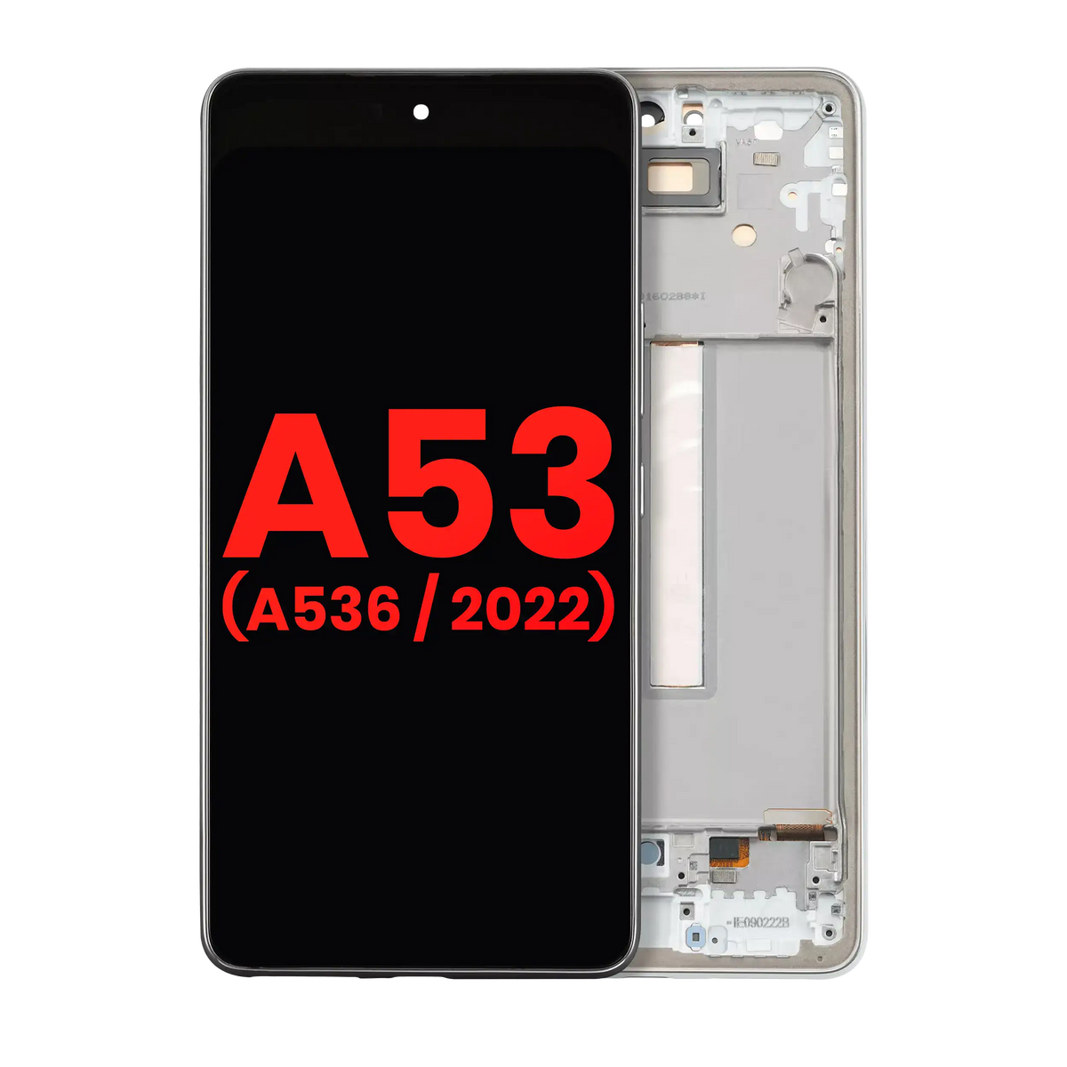 OLED Assembly With Frame For Samsung Galaxy A53 5G ( A536 / 2022) (6.36") (Aftermarket Plus) (White) - product image 1