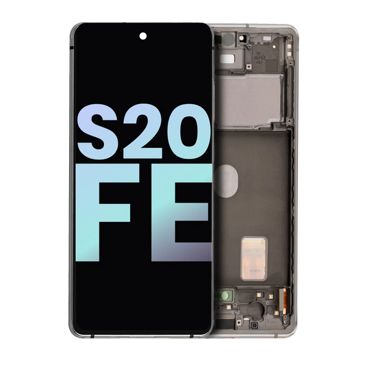 OLED Assembly With Frame For Samsung Galaxy S20 FE 4G / 5G (Service Pack) (Cloud White)