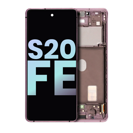 OLED Assembly With Frame For Samsung Galaxy S20 FE 4G / 5G (Service Pack) (Cloud Lavender)