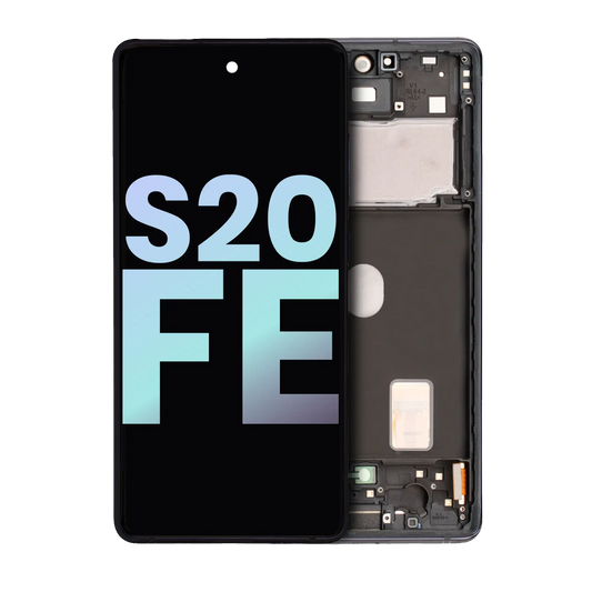 OLED Assembly With Frame For Samsung Galaxy S20 FE 4G / 5G (Service Pack) (Cloud Navy)