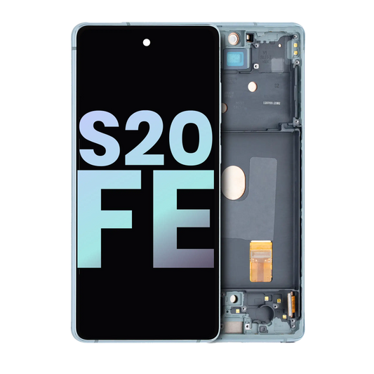 OLED Assembly With Frame For Samsung Galaxy S20 FE 4G / 5G (Service Pack) (Cloud Mint)
