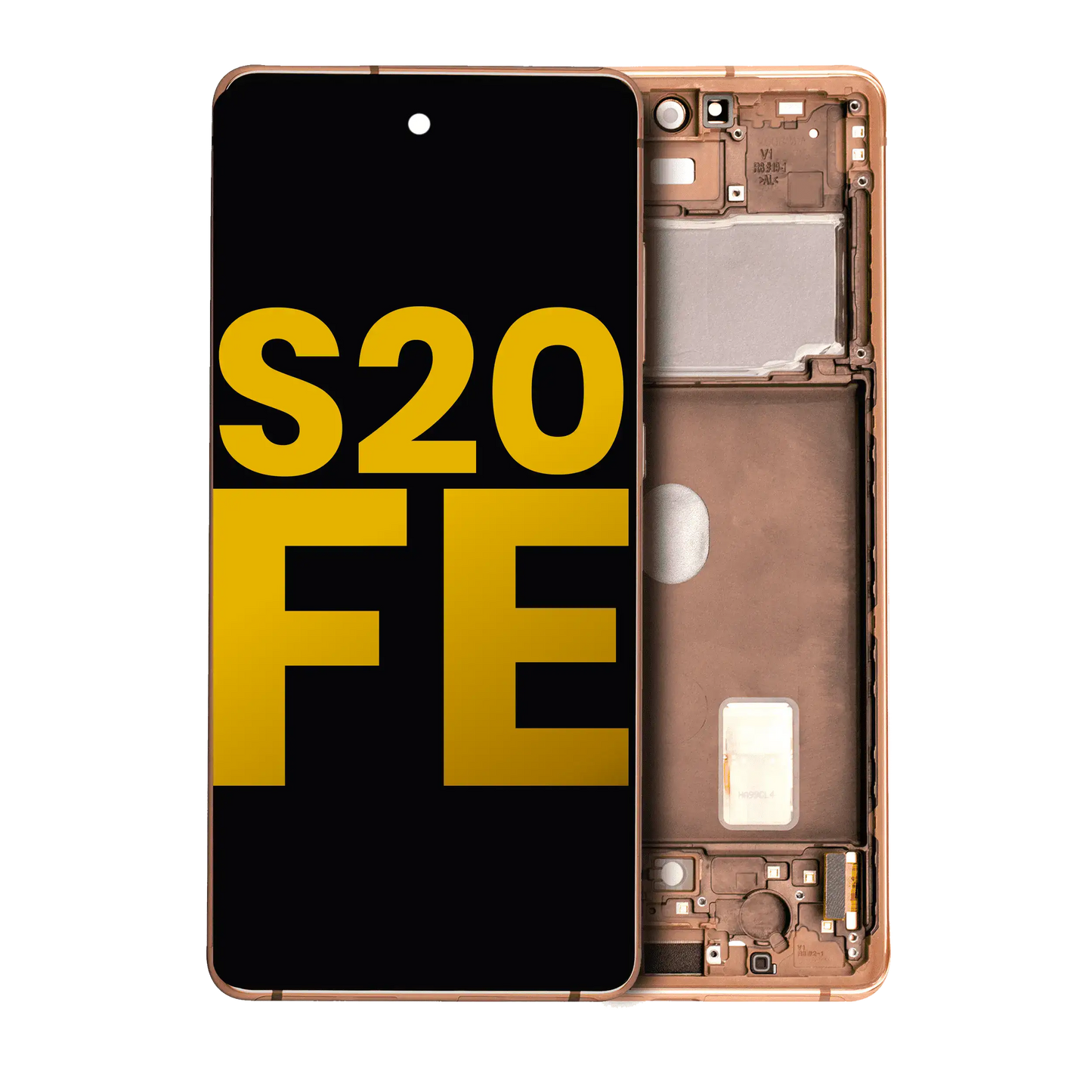 OLED Assembly With Frame For Samsung Galaxy S20 FE 4G / 5G (Refurbished) (Cloud Orange)