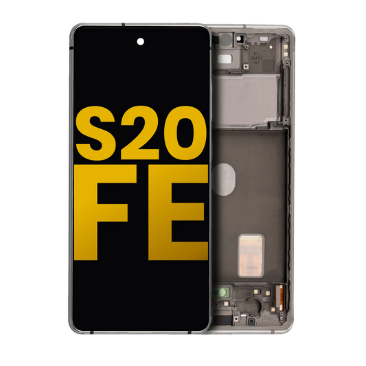 OLED Assembly With Frame For Samsung Galaxy S20 FE 4G / 5G (Refurbished) (Cloud White)