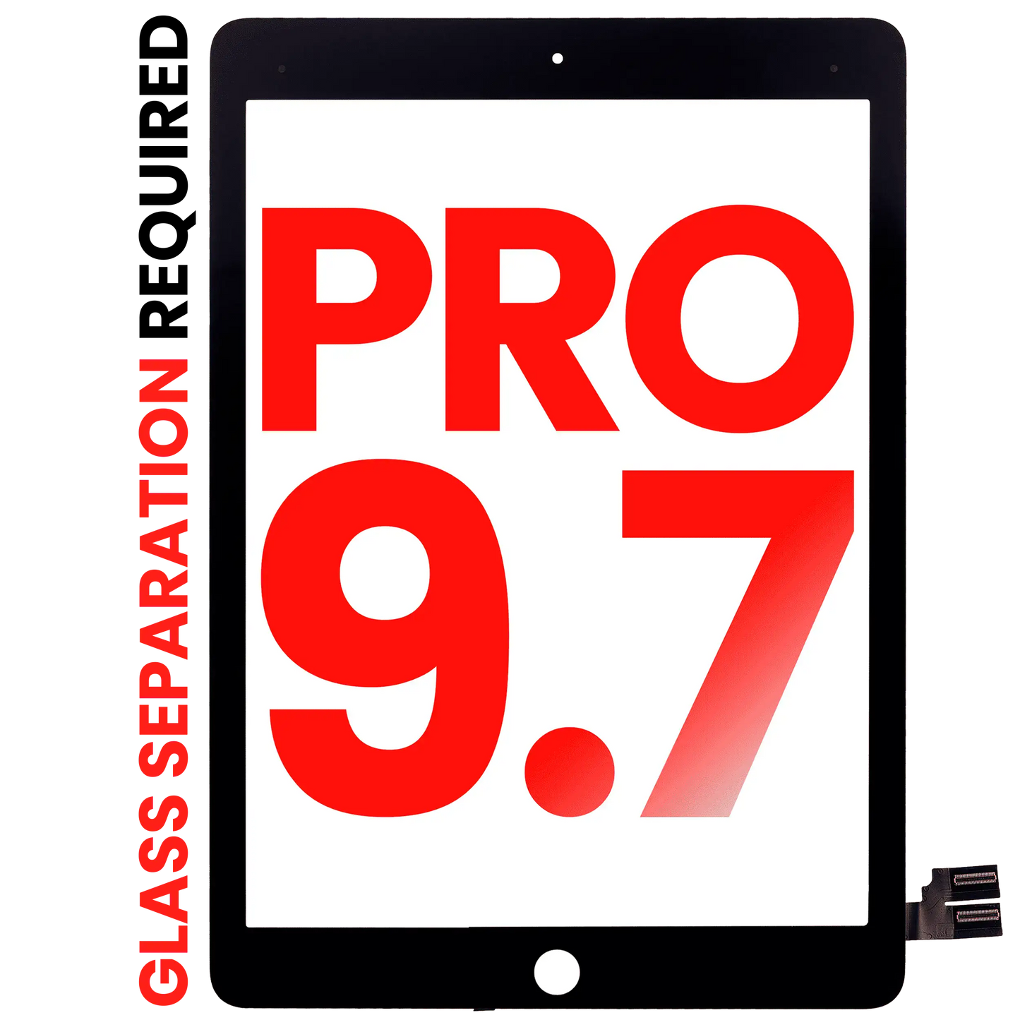 Digitizer For iPad Pro 9.7" (Glass Separation Required) (Aftermarket Plus) (Black)