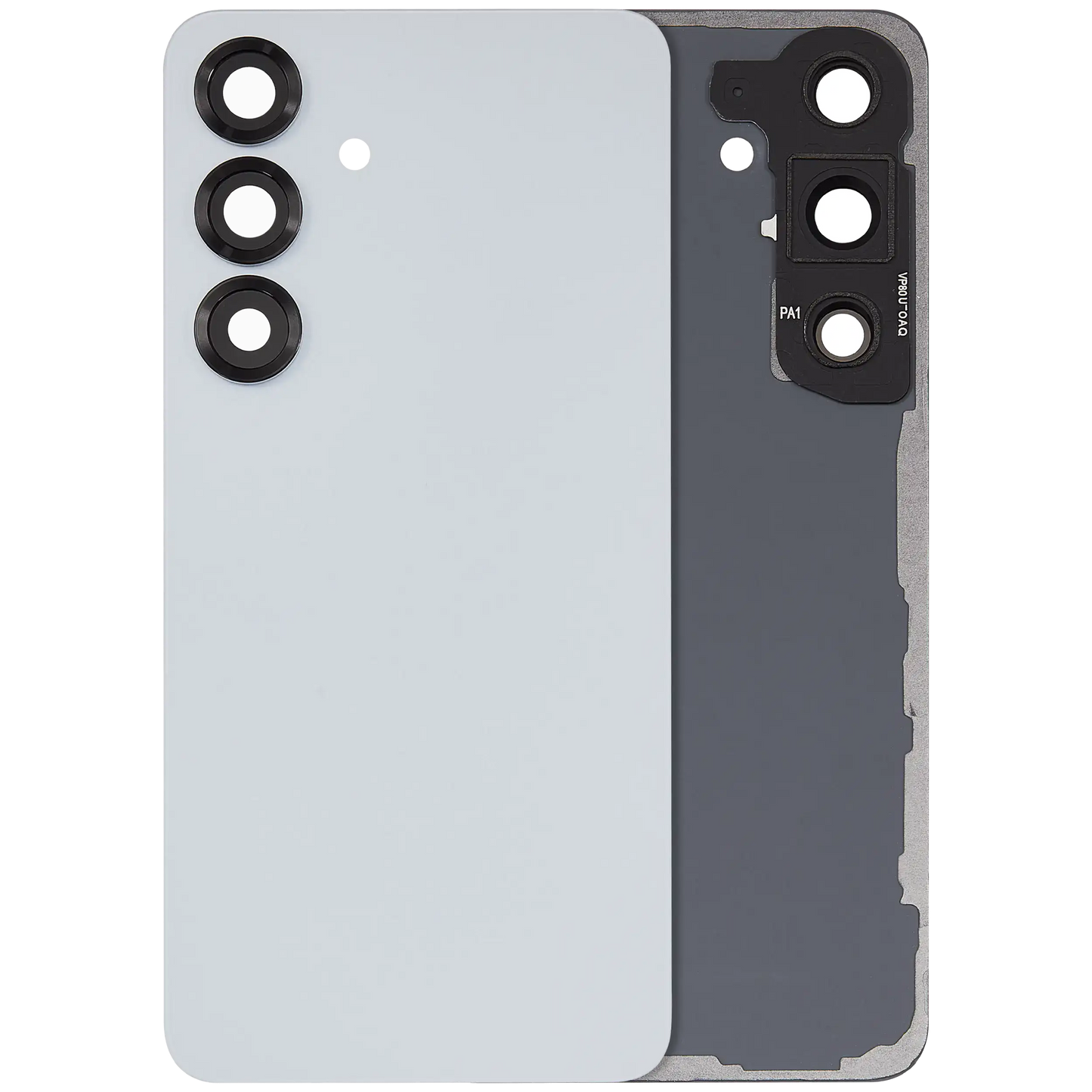 Back Cover Glass With Camera Lens For Samsung Galaxy S25 5G (No Logo) (Aftermarket Plus) (Icy Blue)