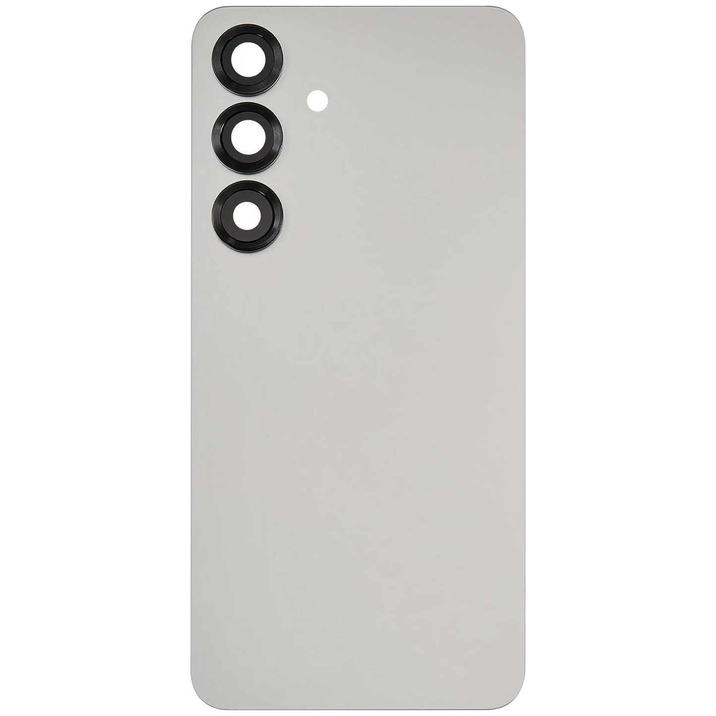 Back Cover Glass With Camera Lens For Samsung Galaxy S25 5G (No Logo) (Aftermarket Plus) (Silver Shadow)