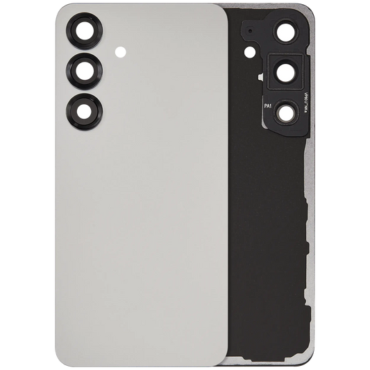 Back Cover Glass With Camera Lens For Samsung Galaxy S25 5G (No Logo) (Aftermarket Plus) (Silver Shadow)