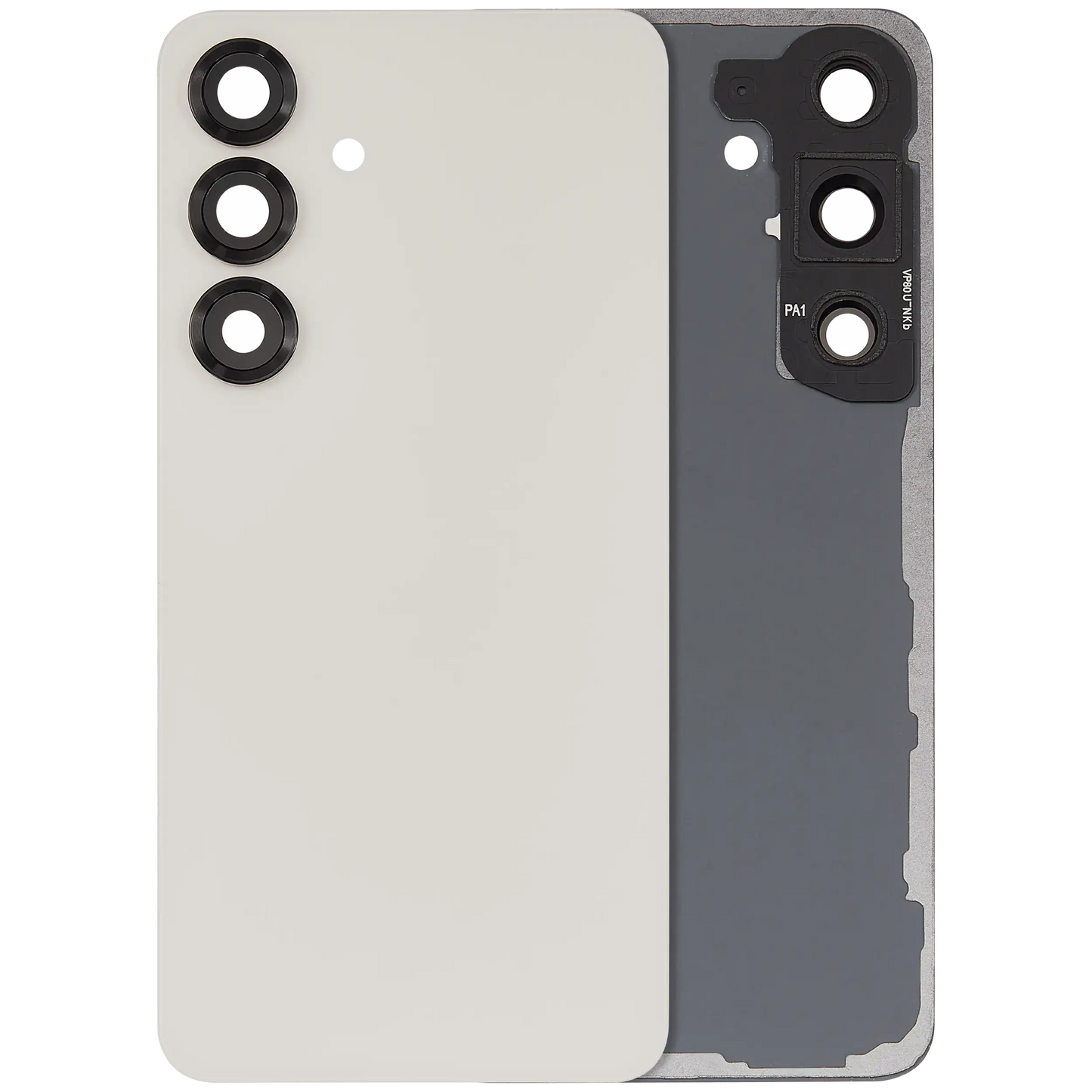 Back Cover Glass With Camera Lens For Samsung Galaxy S25 5G (No Logo) (Aftermarket Plus) (Pink Gold)
