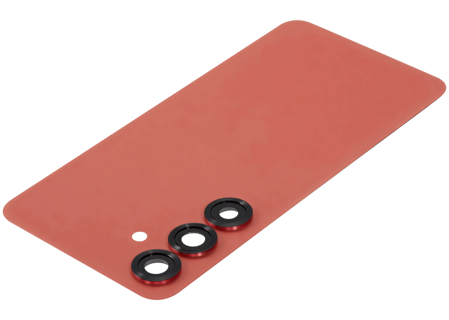 Back Cover Glass With Camera Lens For Samsung Galaxy S25 5G (No Logo) (Aftermarket Plus) (Coral Red)