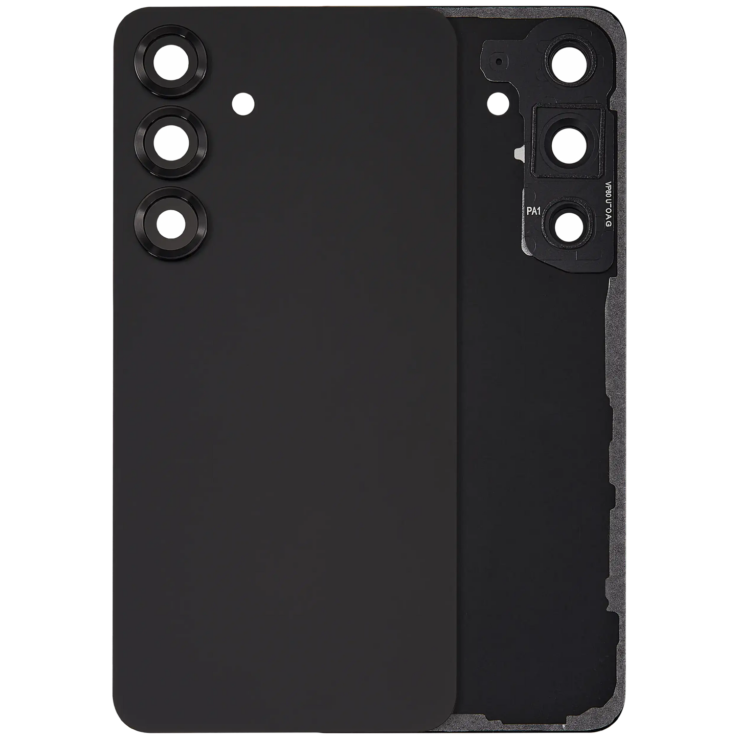 Back Cover Glass With Camera Lens For Samsung Galaxy S25 5G (No Logo) (Aftermarket Plus) (Blue Black)