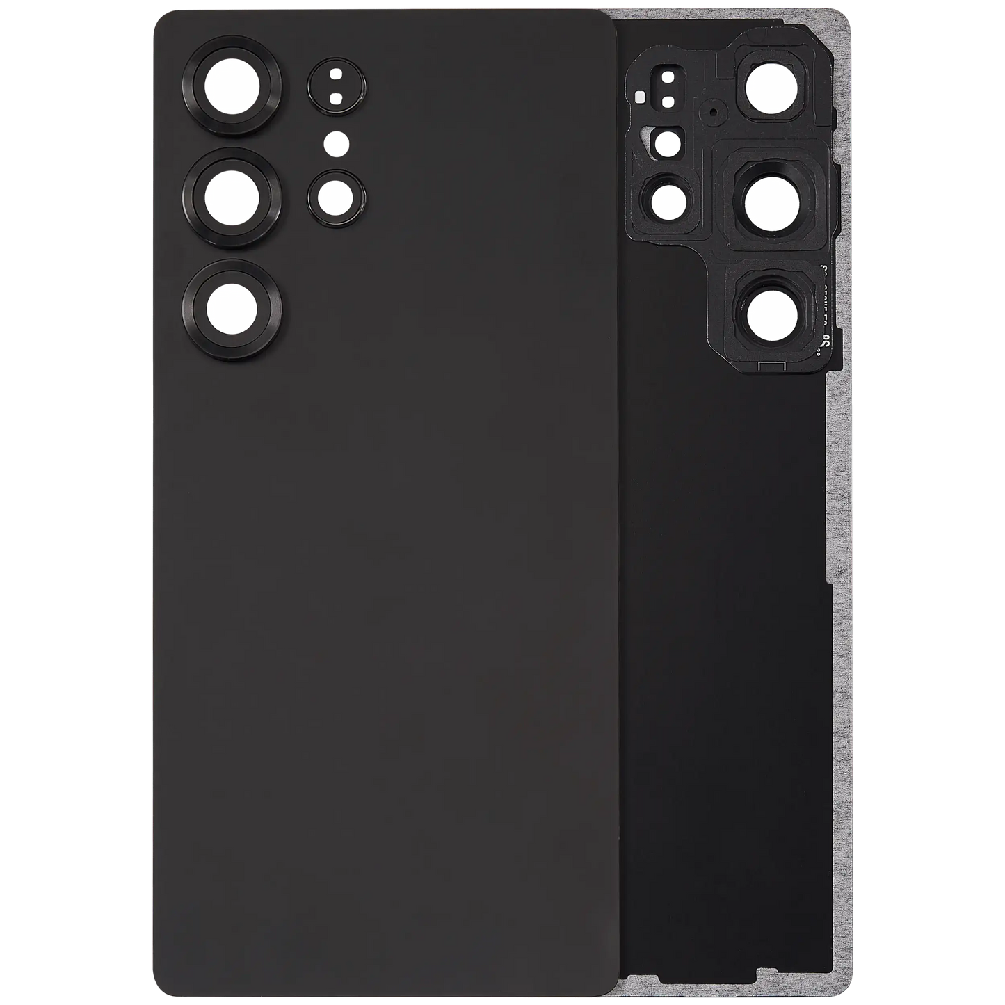 Back Cover Glass With Camera Lens For Samsung Galaxy S25 Ultra 5G (No Logo) (Aftermarket Plus) (Titanium Black)