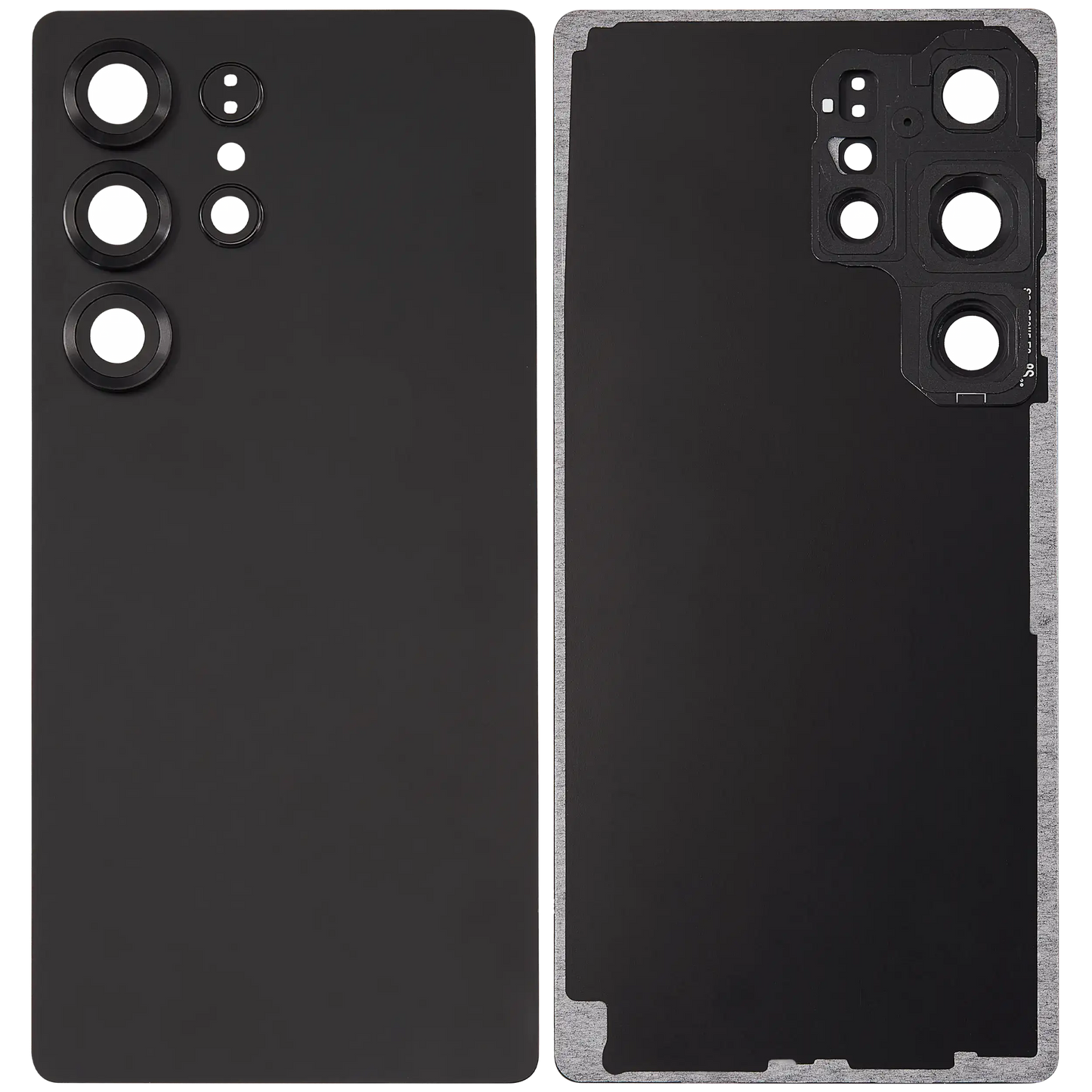 Back Cover Glass With Camera Lens For Samsung Galaxy S25 Ultra 5G (No Logo) (Aftermarket Plus) (Titanium Black)