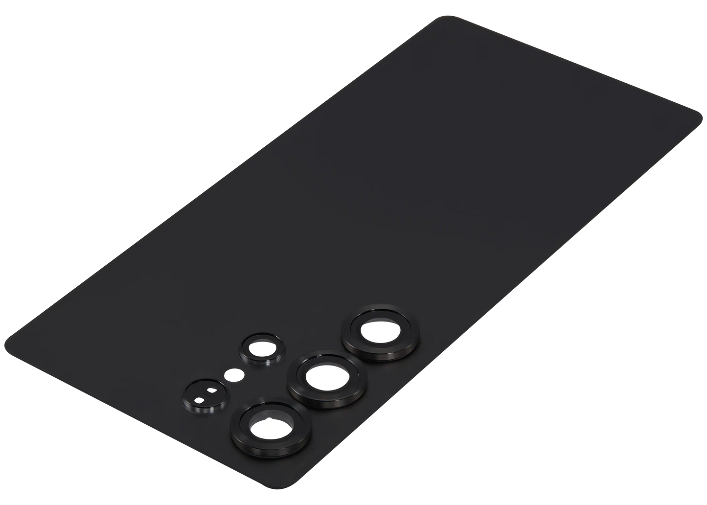 Back Cover Glass With Camera Lens For Samsung Galaxy S25 Ultra 5G (No Logo) (Aftermarket Plus) (Titanium Black)