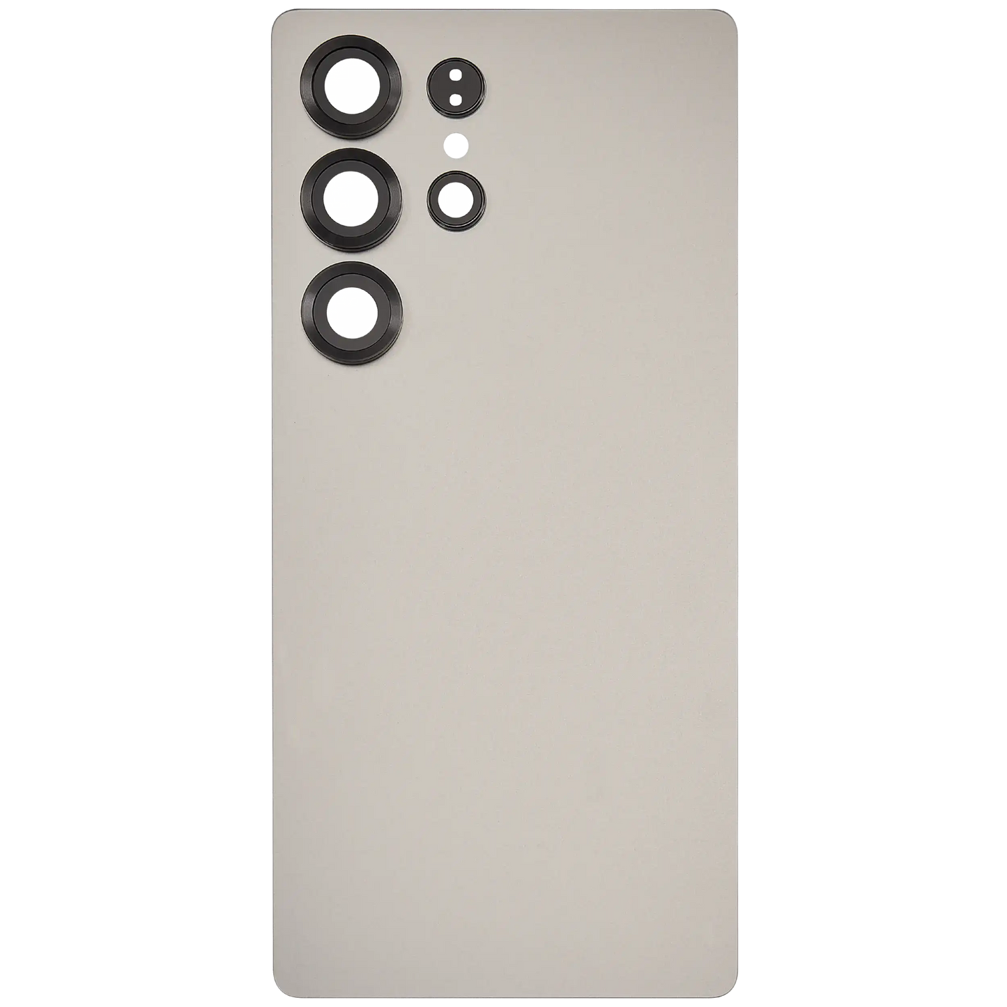Back Cover Glass With Camera Lens For Samsung Galaxy S25 Ultra 5G (No Logo) (Aftermarket Plus) (Titanium Gray)